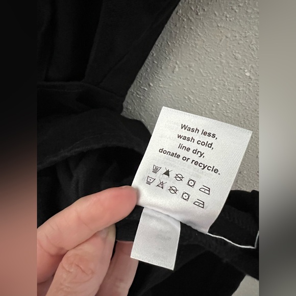 Reformation Kate Tie Back Denim Mini Dress in Black Size 12 - Picture 10 of 10